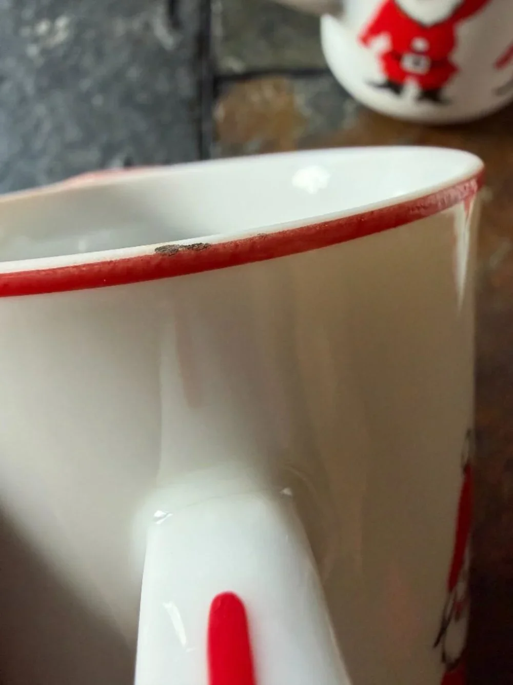 Vintage Georges Briard waving Santa mugs set of four circa 1971